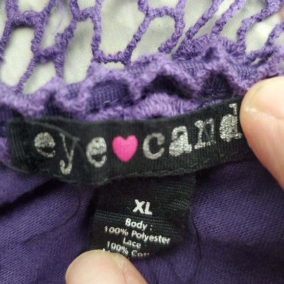 Eye Candy Women's Purple Blouse - Picture 3 of 6